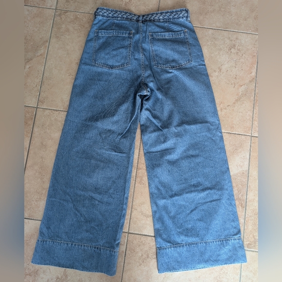 H&M Wide Leg Blue Denim Jeans - Picture 9 of 10